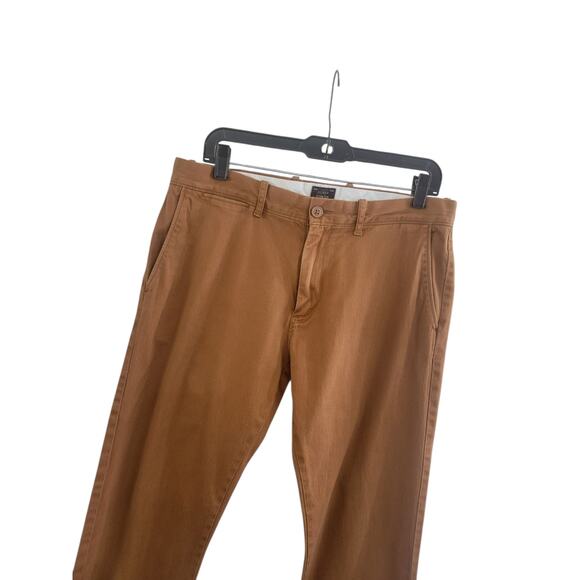 J.CREW 484 Slim-Fit Stretch Chino Pants Men's 33 X 32 Brown - Picture 2 of 11
